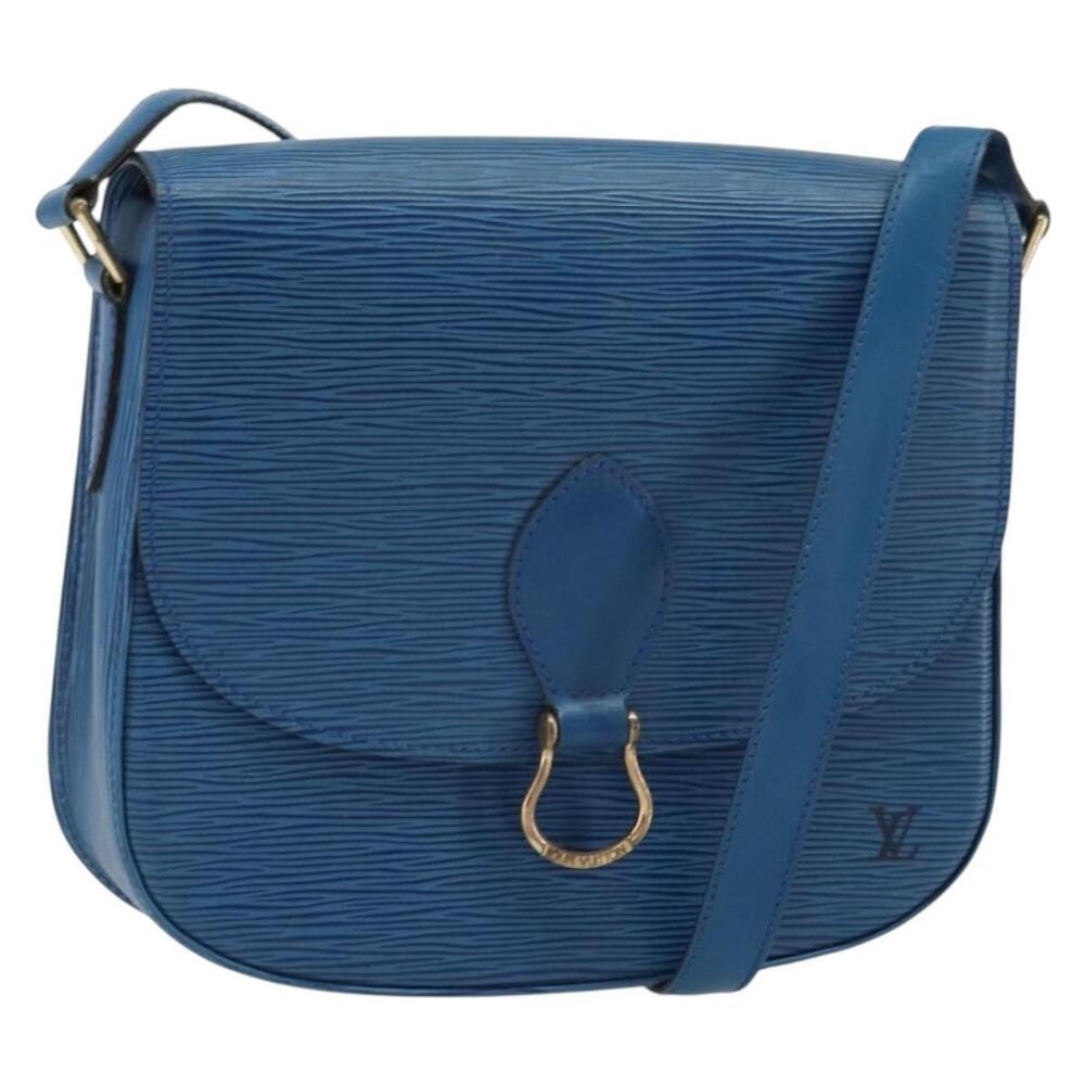 LOUIS VUITTON Epi Saint Cloud GM Shoulder Bag Toledo Blue M52195 LV Auth ep12333
